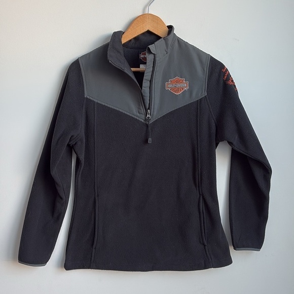 Harley Davidson Woman's Black Pullover Jacket Size Small - Picture 1 of 5